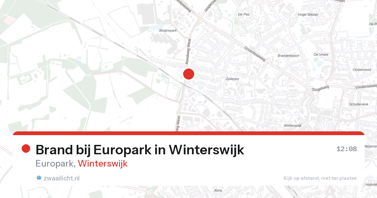 Brand bij Europark in Winterswijk — 27 aug 2026