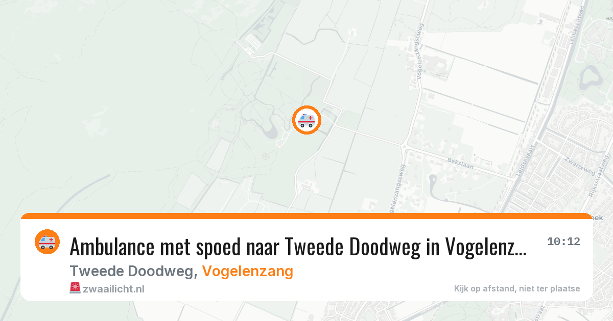 Ambulance met spoed naar Tweede Doodweg in Vogelenzang — 3 aug 2026