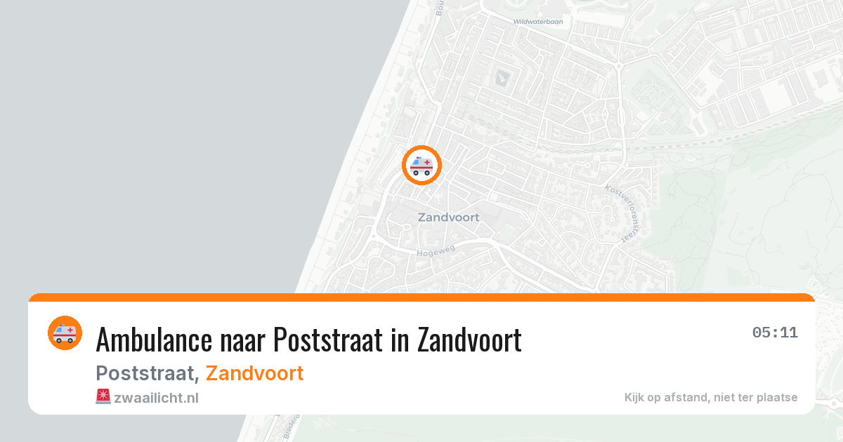 Ambulance naar Poststraat in Zandvoort — 24 mrt 2026
