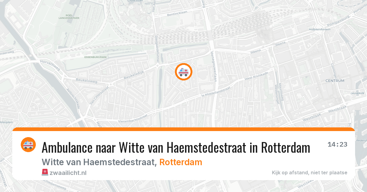 Ambulance naar Witte van Haemstedestraat in Rotterdam — 10 jun 2026