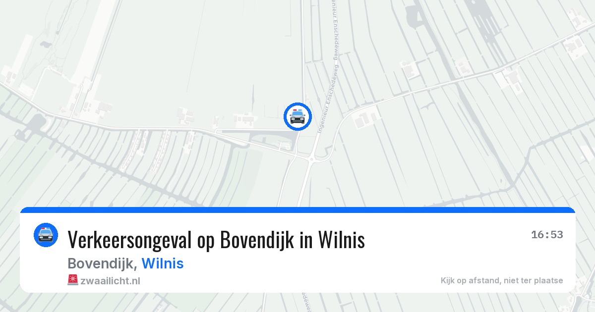 Verkeersongeval op Bovendijk in Wilnis — 8 jul 2026