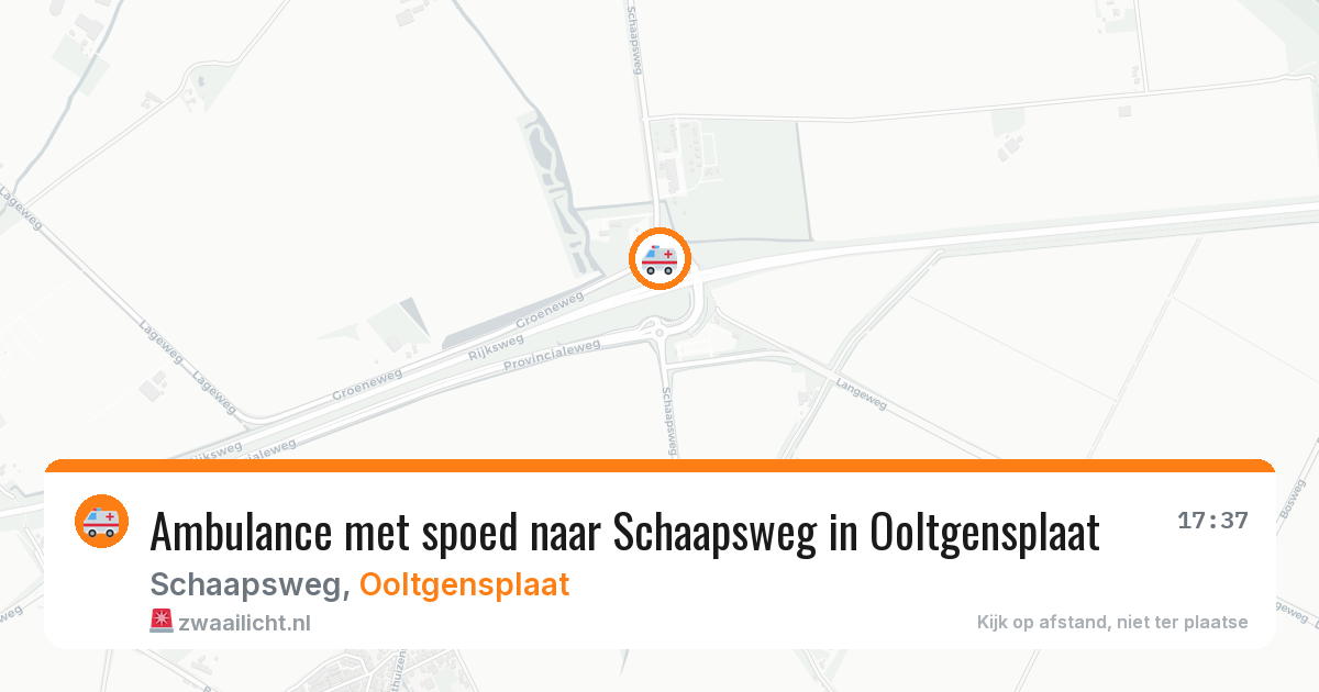 Ambulance met spoed naar Schaapsweg in Ooltgensplaat — 25 mrt 2026