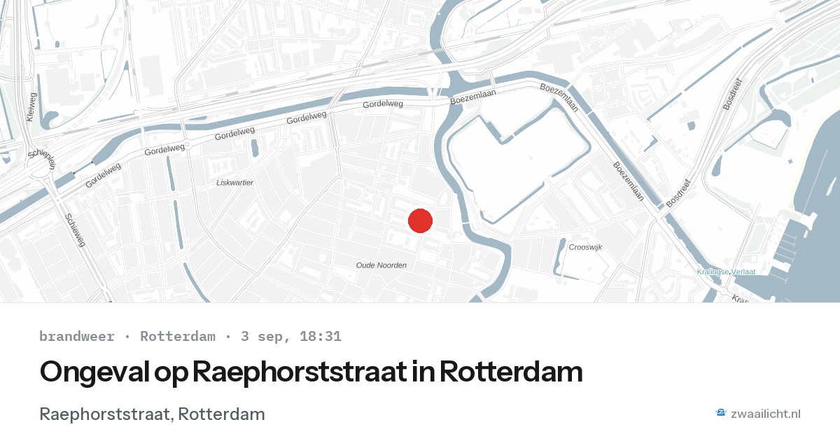 Ongeval op Raephorststraat in Rotterdam — 3 sep 2026