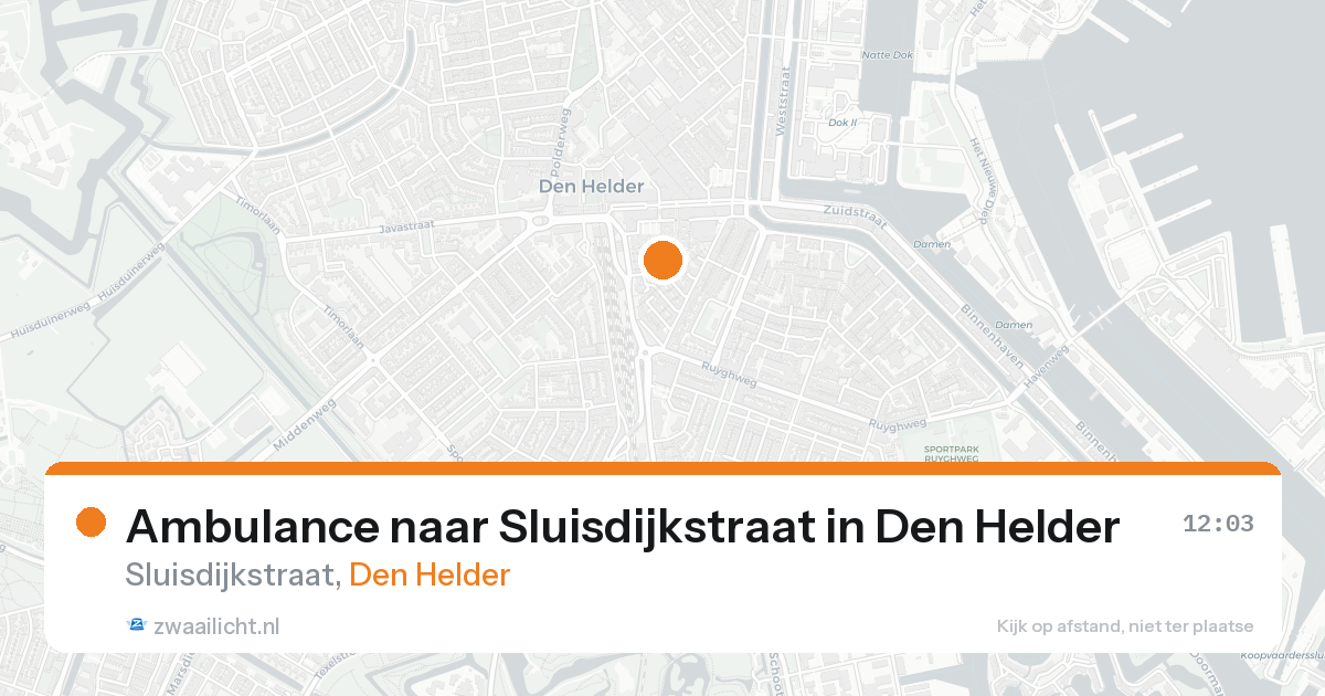Ambulance naar Sluisdijkstraat in Den Helder — 31 jan 2026