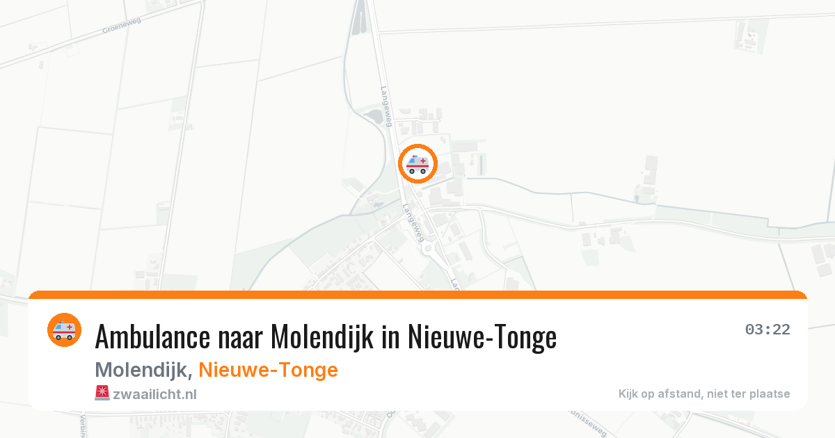 Ambulance naar Molendijk in Nieuwe-Tonge — 11 mei 2026
