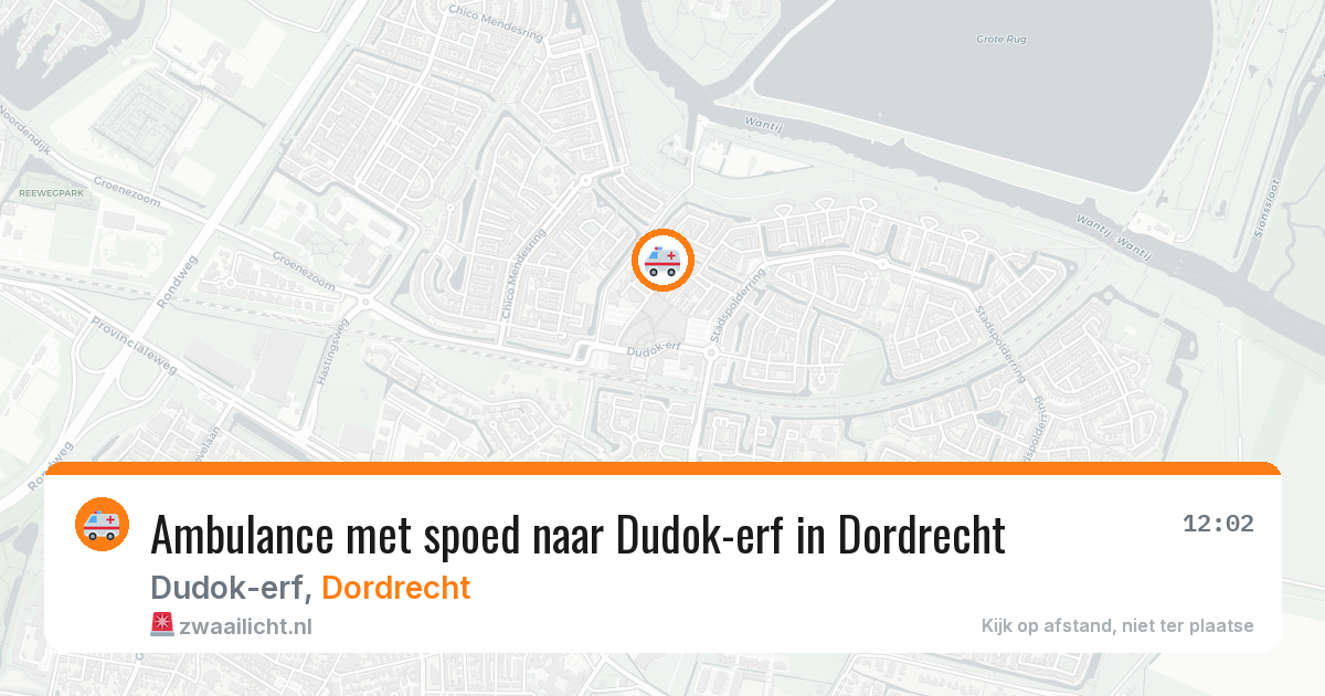 Ambulance met spoed naar Dudok-erf in Dordrecht — 14 apr 2026