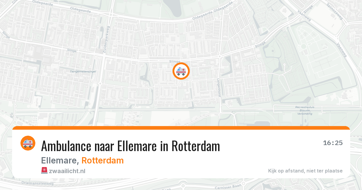 Ambulance naar Ellemare in Rotterdam — 30 mrt 2026