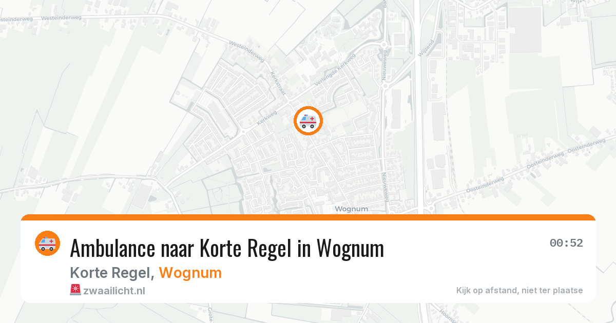 Ambulance naar Korte Regel in Wognum — 11 jul 2026