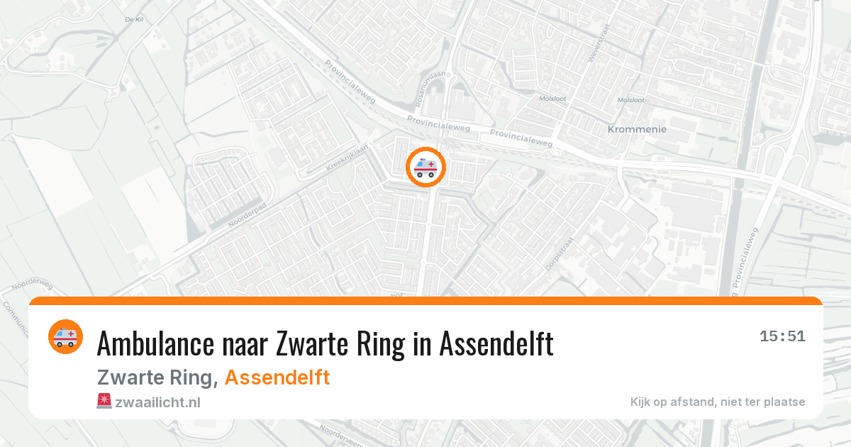 Ambulance naar Zwarte Ring in Assendelft — 10 mrt 2026