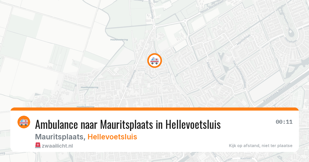 Ambulance naar Mauritsplaats in Hellevoetsluis — 13 apr 2026