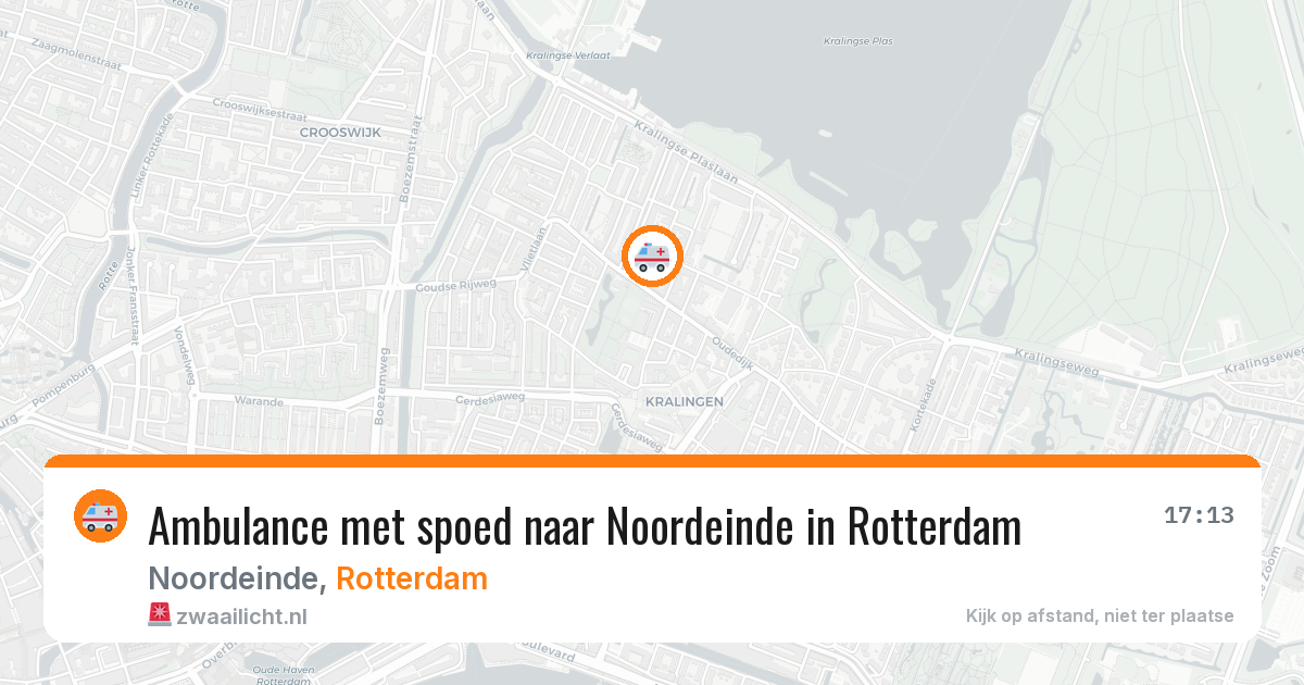 Ambulance met spoed naar Noordeinde in Rotterdam — 10 aug 2026
