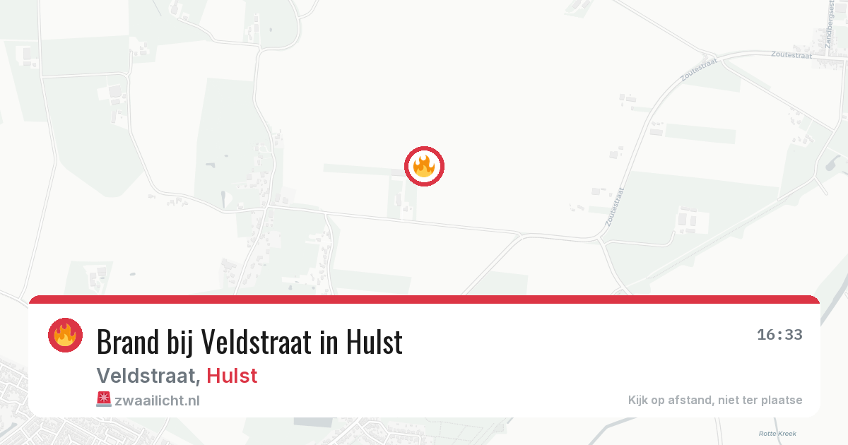 Brand bij Veldstraat in Hulst — 12 aug 2026