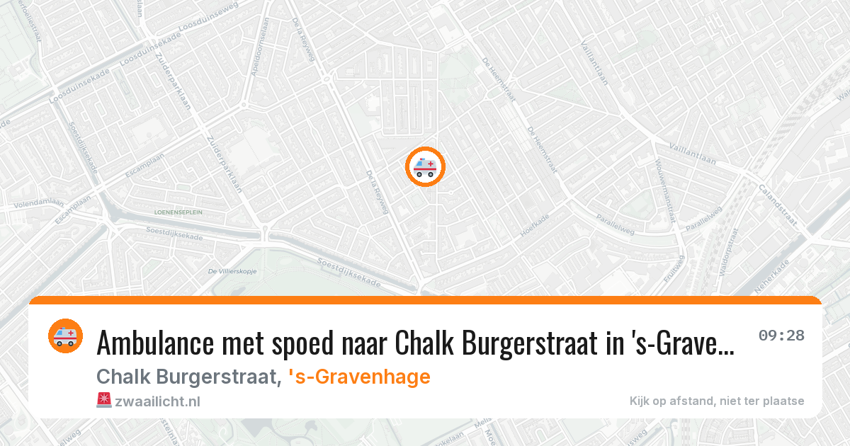Ambulance met spoed naar Chalk Burgerstraat in 's-Gravenhage — 9 feb 2026