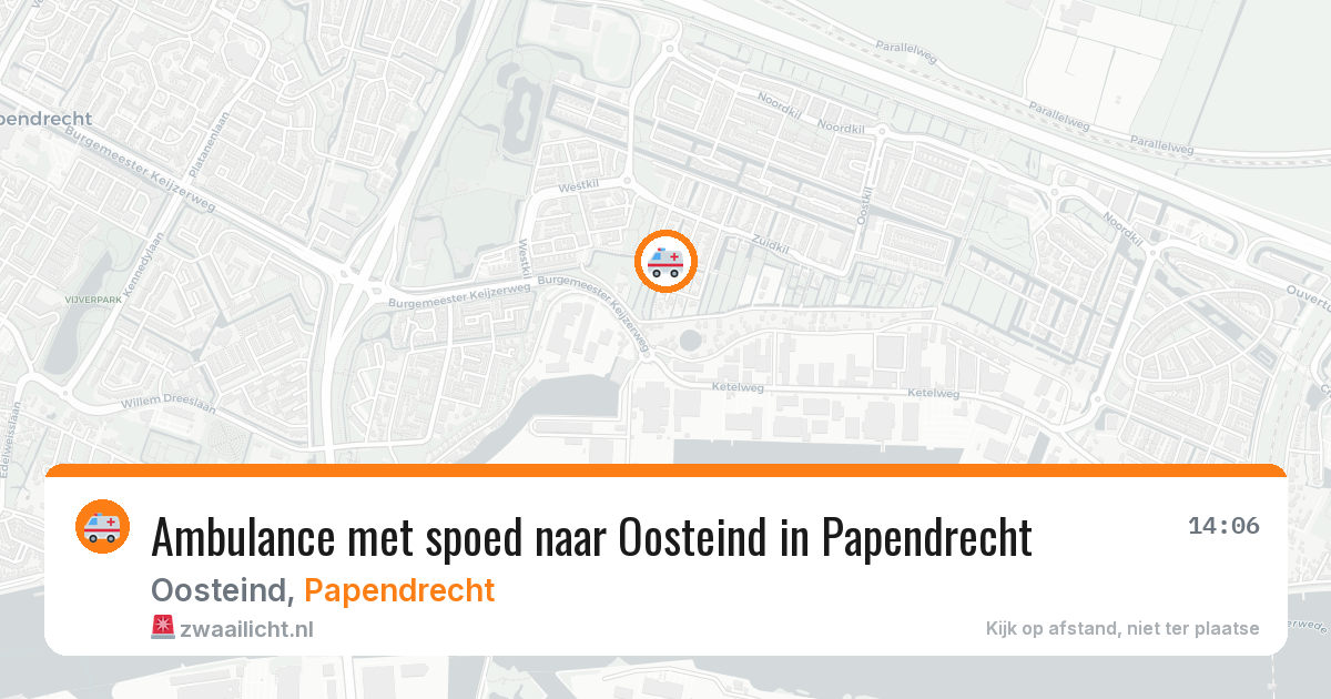 Ambulance met spoed naar Oosteind in Papendrecht — 1 mei 2026