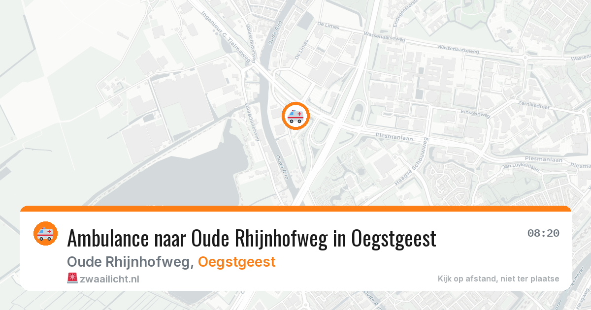 Ambulance naar Oude Rhijnhofweg in Oegstgeest — 28 mrt 2026