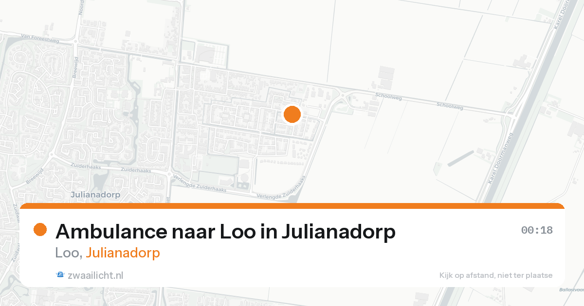 Ambulance naar Loo in Julianadorp — 25 aug 2026