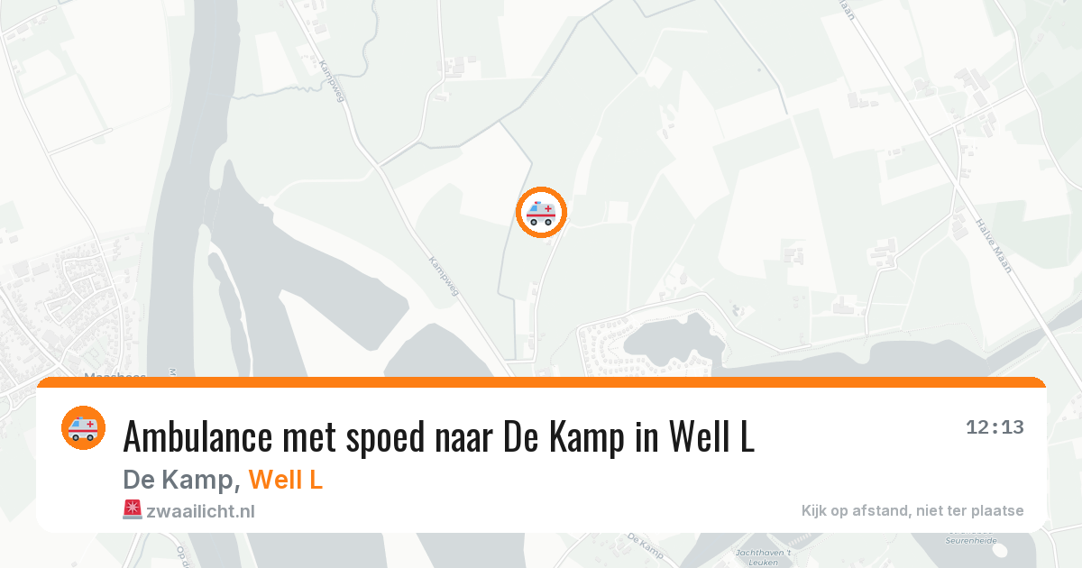 Ambulance met spoed naar De Kamp in Well L — 17 jul 2026