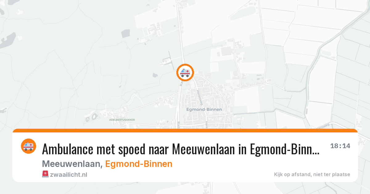 Ambulance met spoed naar Meeuwenlaan in Egmond-Binnen — 11 feb 2026