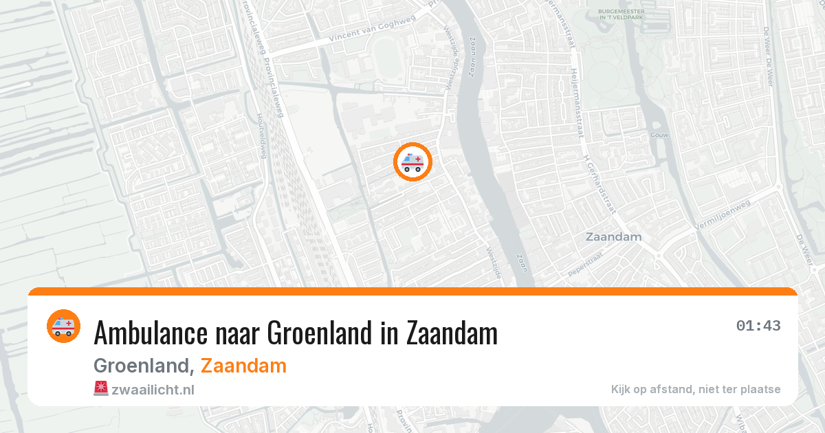 Ambulance naar Groenland in Zaandam — 28 mei 2026