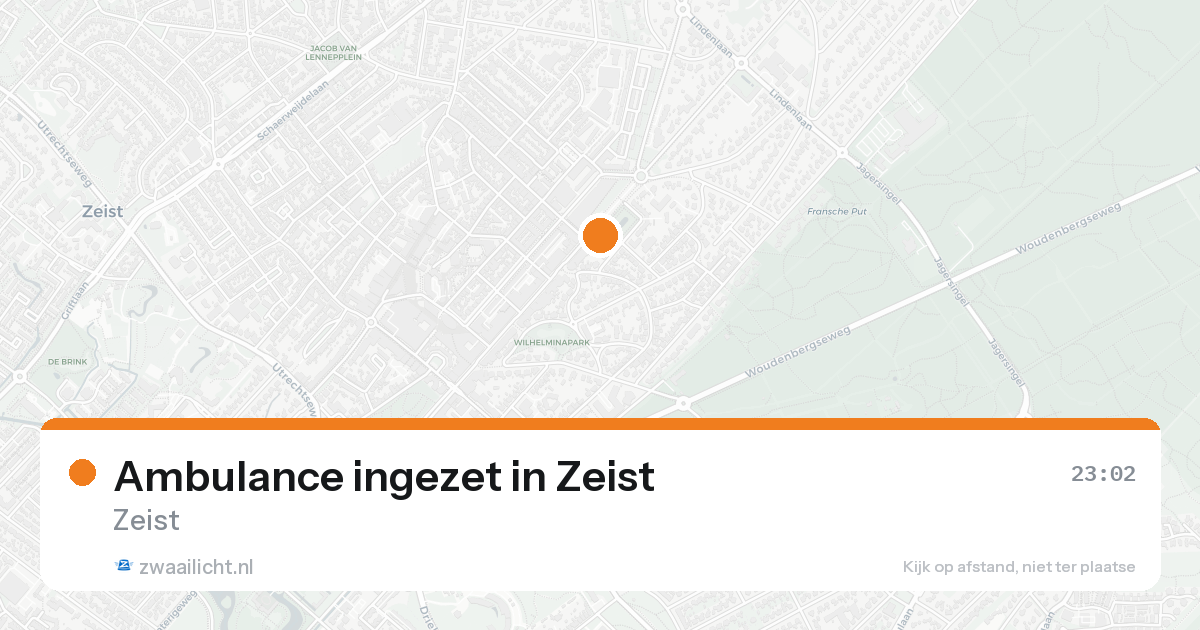 Ambulance ingezet in Zeist — 7 feb 2026