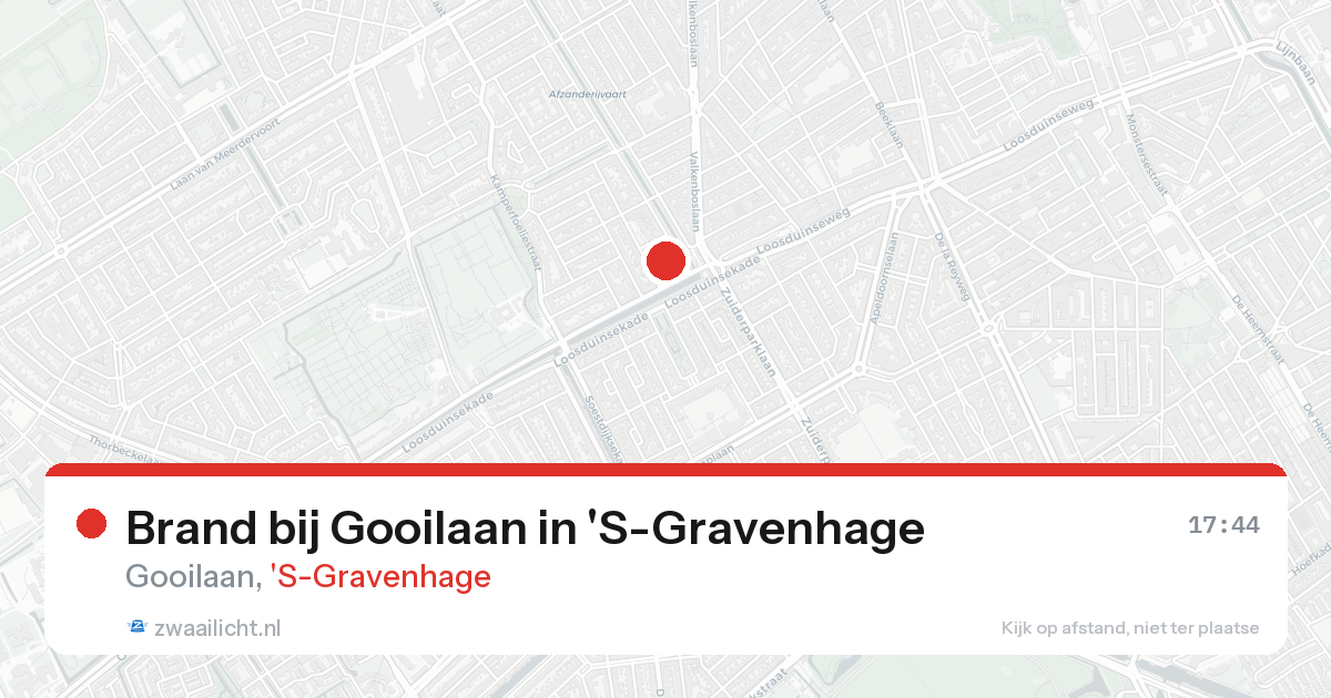 Brand bij Gooilaan in 'S-Gravenhage — 21 aug 2026