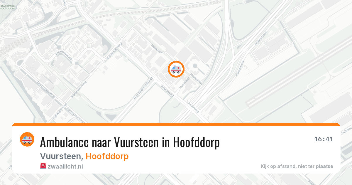 Ambulance naar Vuursteen in Hoofddorp — 13 jun 2026