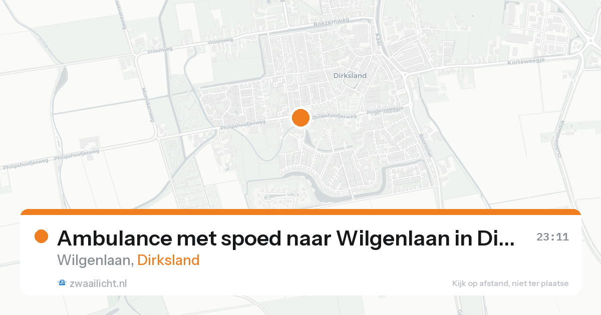 Ambulance met spoed naar Wilgenlaan in Dirksland — 30 jan 2026