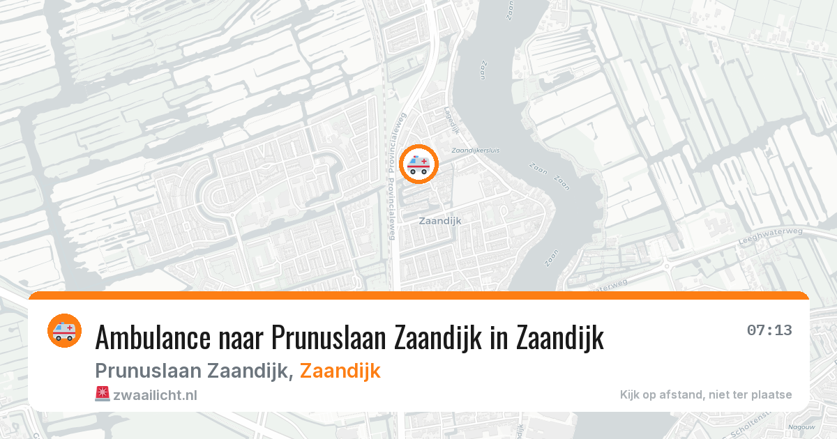 Ambulance naar Prunuslaan Zaandijk in Zaandijk — 23 jul 2026
