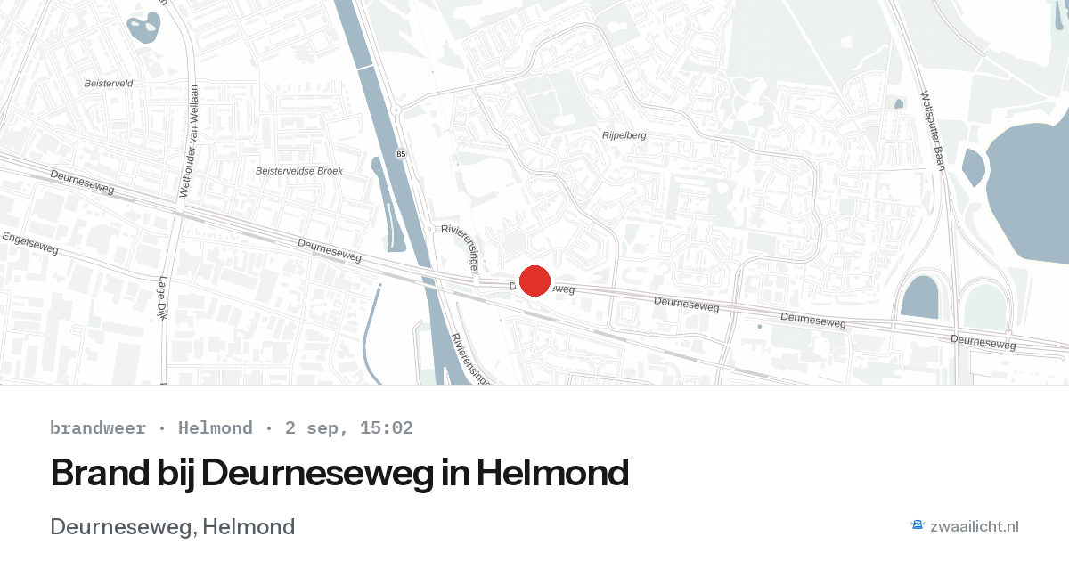 Brand bij Deurneseweg in Helmond — 2 sep 2026