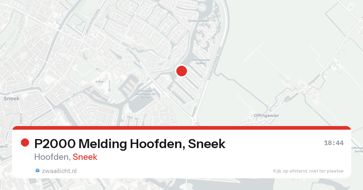 P2000 Melding Hoofden, Sneek — 30 jan 2026