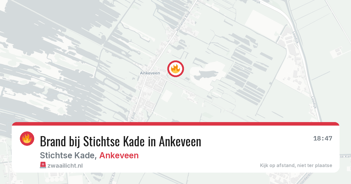 Brand bij Stichtse Kade in Ankeveen — 24 mei 2026