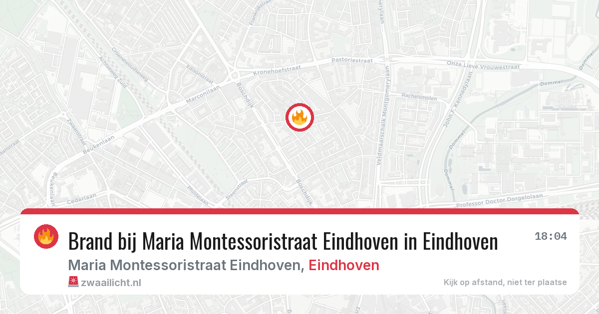Brand bij Maria Montessoristraat Eindhoven in Eindhoven — 24 jun 2026