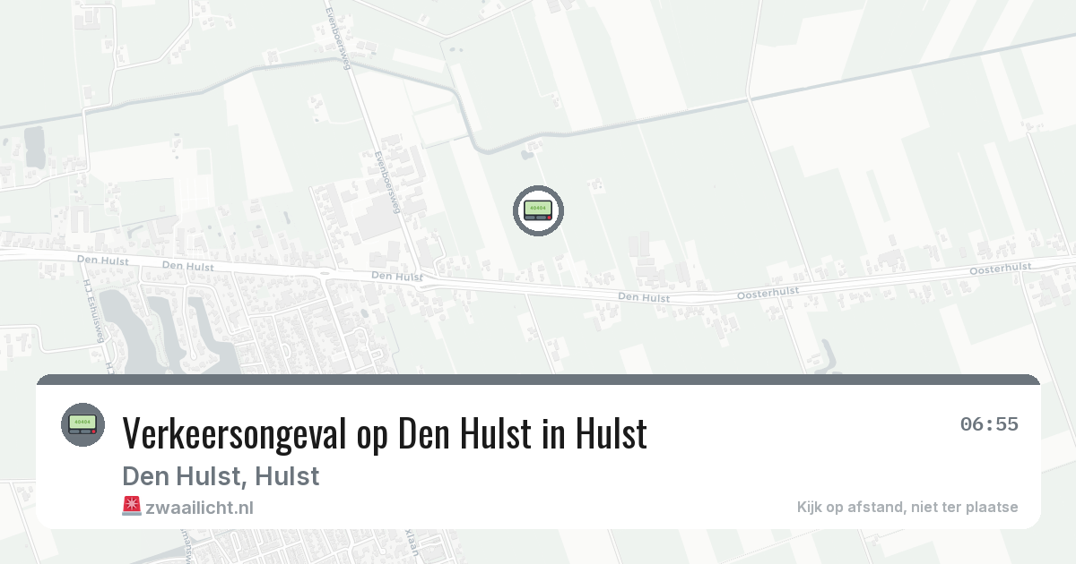 Verkeersongeval op Den Hulst in Hulst — 18 jun 2026