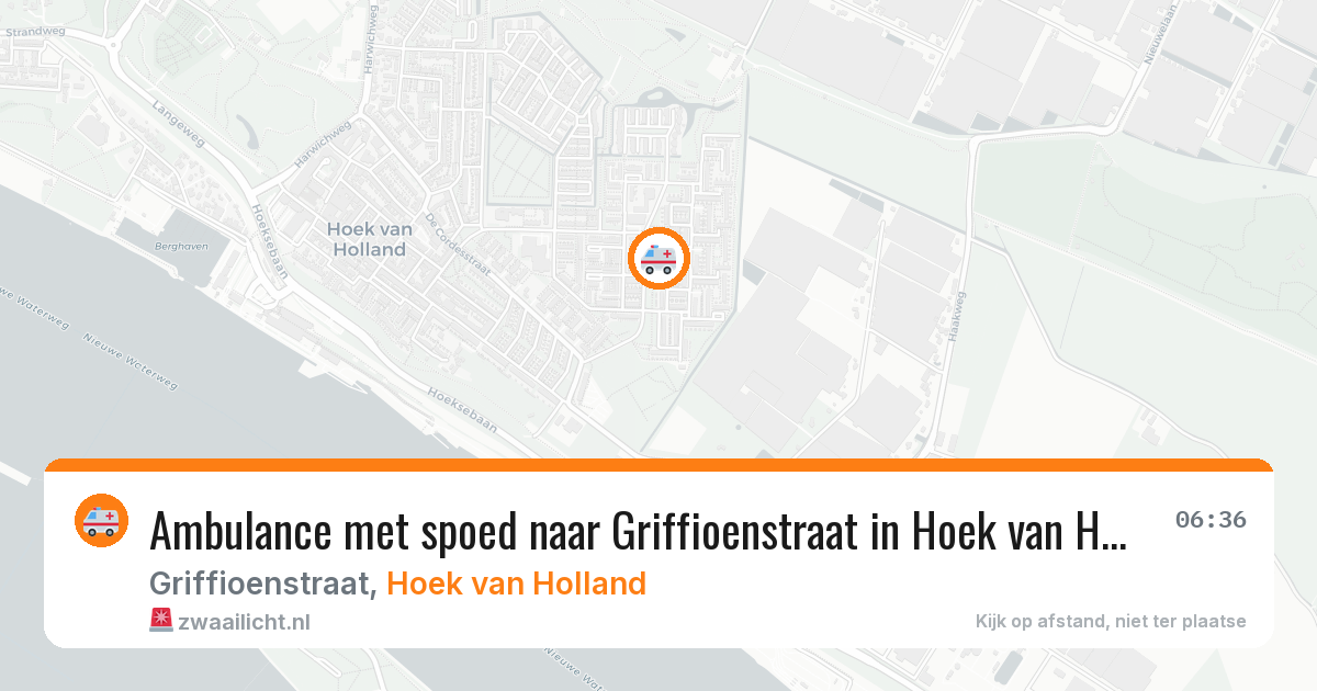 Ambulance met spoed naar Griffioenstraat in Hoek van Holland — 20 mei 2026