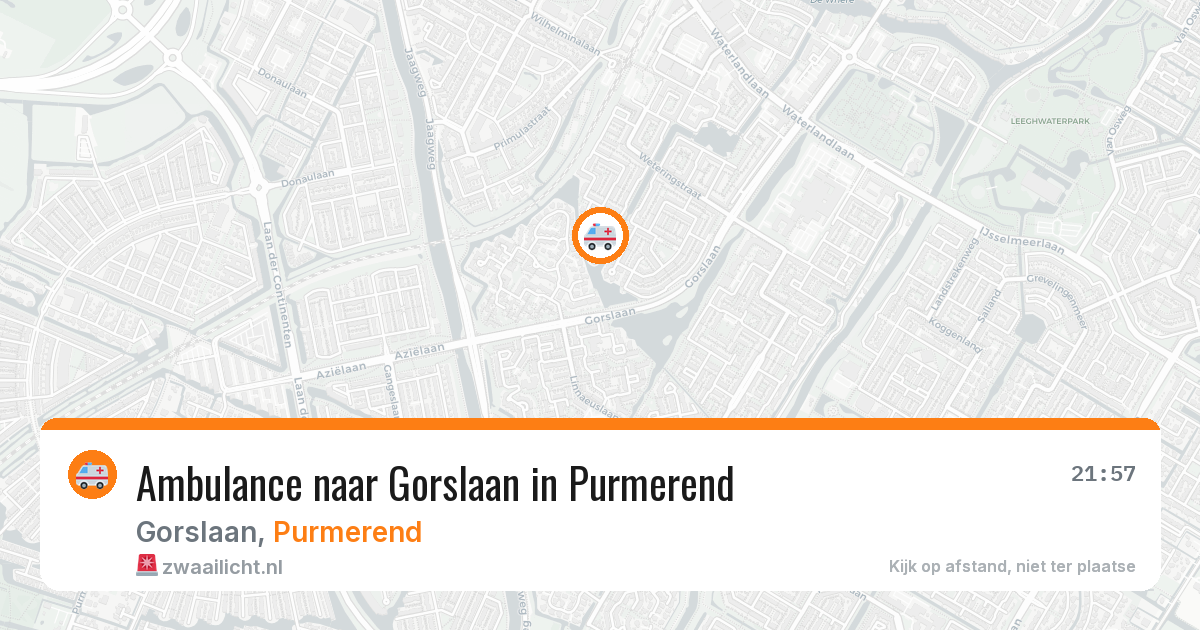 Ambulance naar Gorslaan in Purmerend — 17 jul 2026