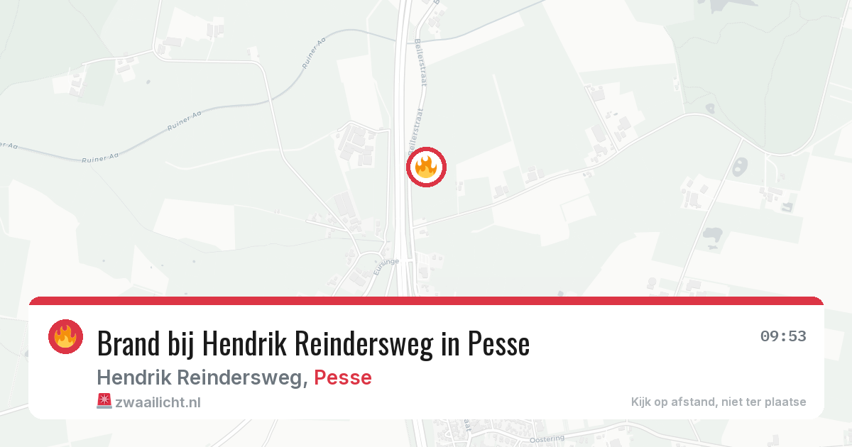 Brand bij Hendrik Reindersweg in Pesse — 2 aug 2026