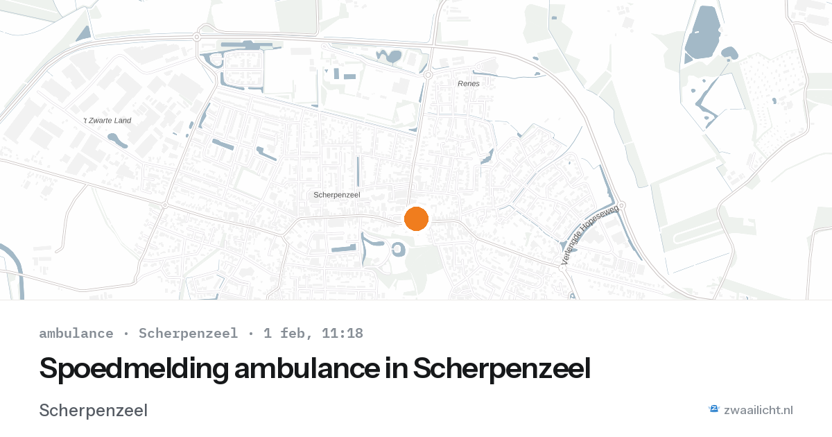 Spoedmelding ambulance in Scherpenzeel — 1 feb 2026