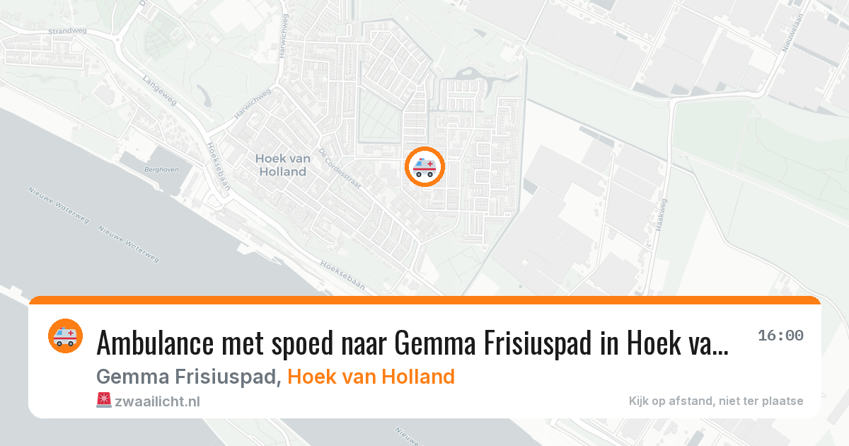 Ambulance met spoed naar Gemma Frisiuspad in Hoek van Holland — 3 mrt 2026