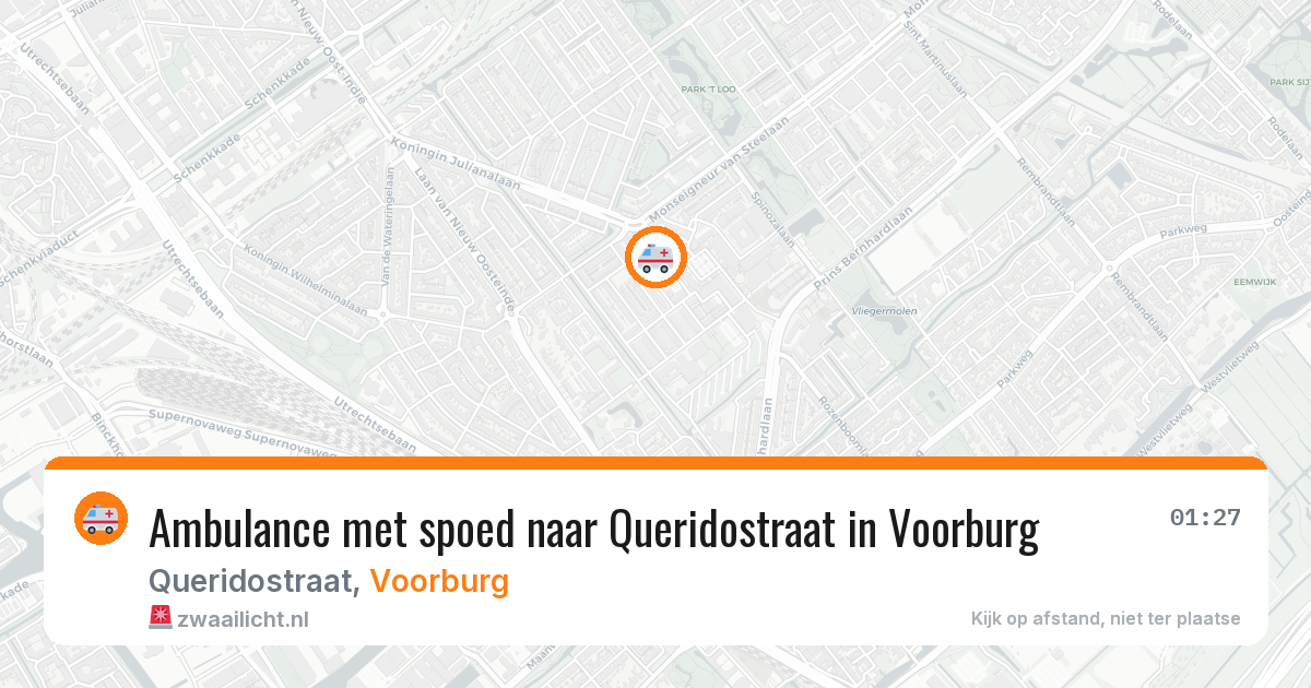 Ambulance met spoed naar Queridostraat in Voorburg — 3 jun 2026