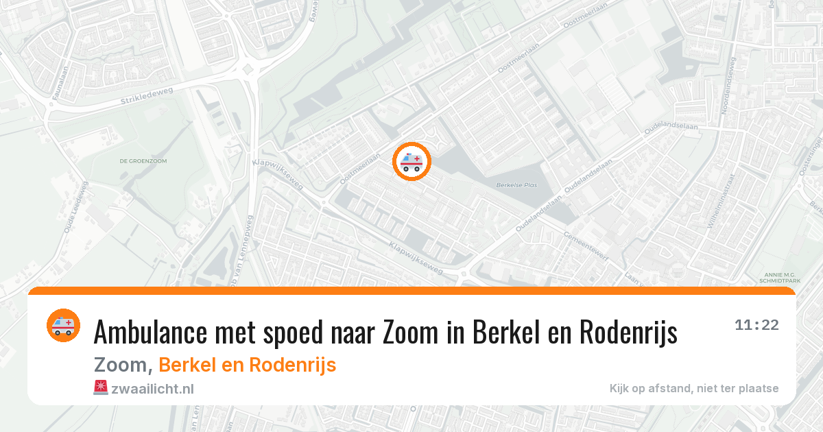 Ambulance met spoed naar Zoom in Berkel en Rodenrijs — 3 jul 2026
