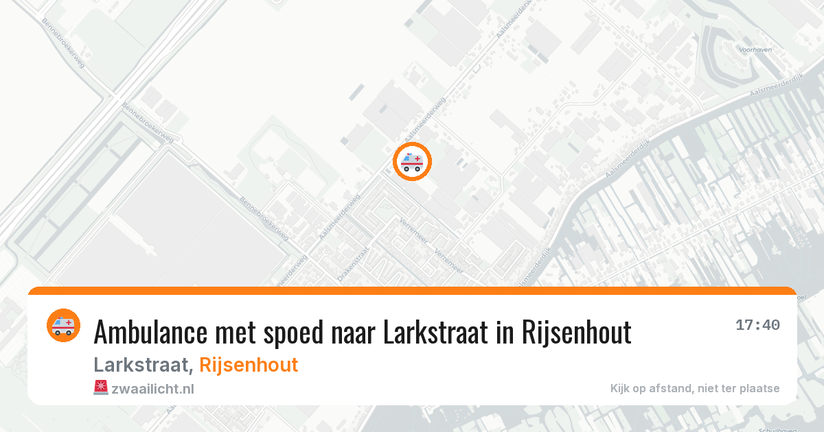 Ambulance met spoed naar Larkstraat in Rijsenhout — 27 jun 2026