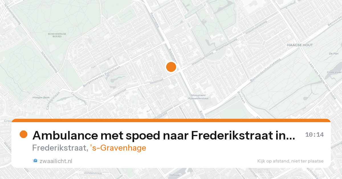 Ambulance met spoed naar Frederikstraat in 's-Gravenhage — 13 feb 2026
