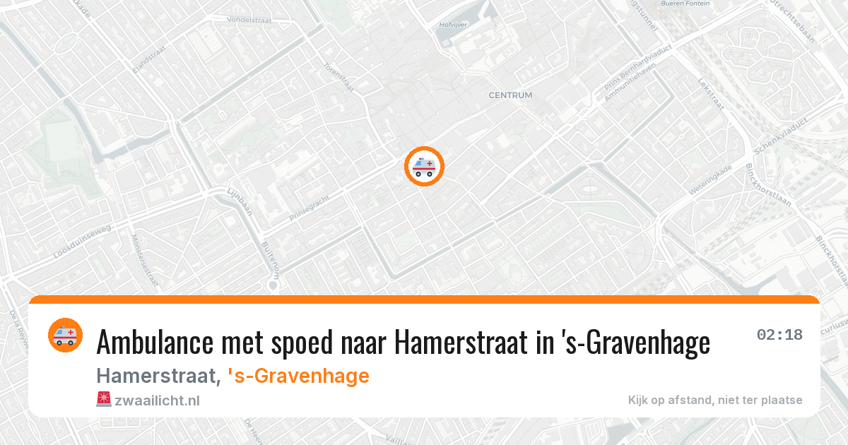 Ambulance met spoed naar Hamerstraat in 's-Gravenhage — 25 mei 2026