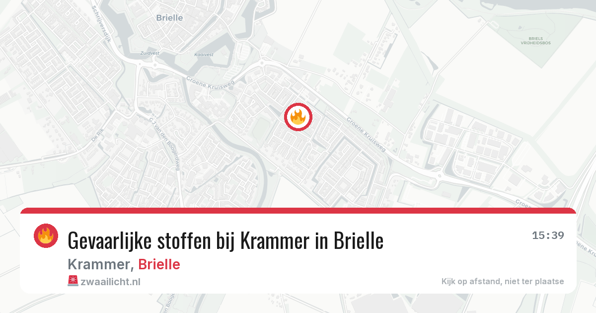 Gevaarlijke stoffen bij Krammer in Brielle — 15 mei 2026