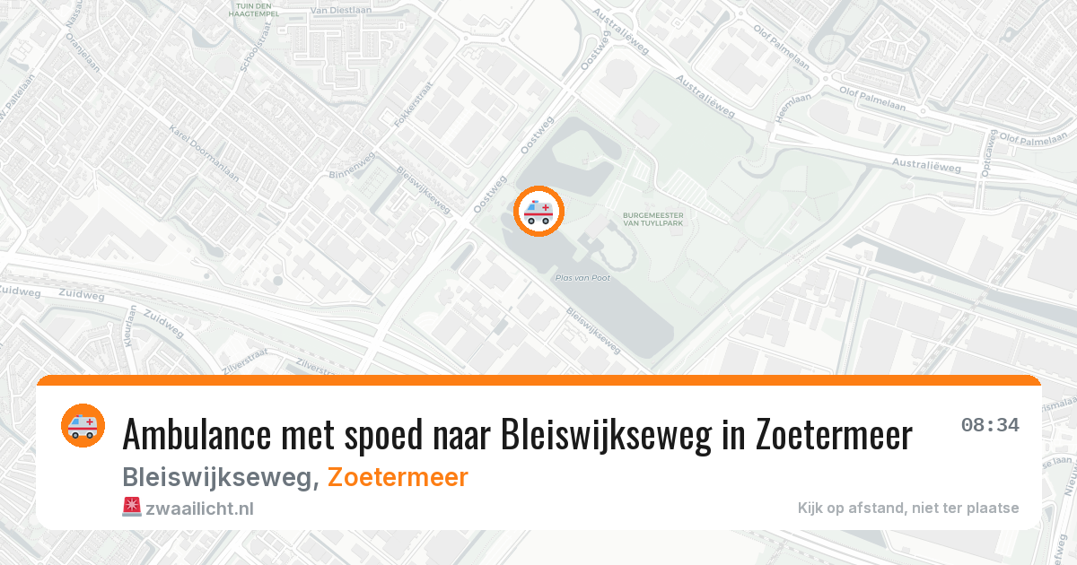 Ambulance met spoed naar Bleiswijkseweg in Zoetermeer — 3 aug 2026