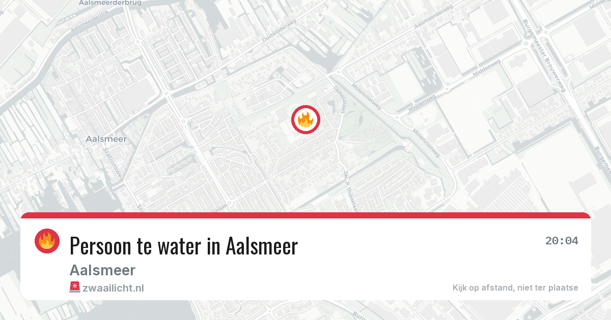 Persoon te water in Aalsmeer — 5 mrt 2026