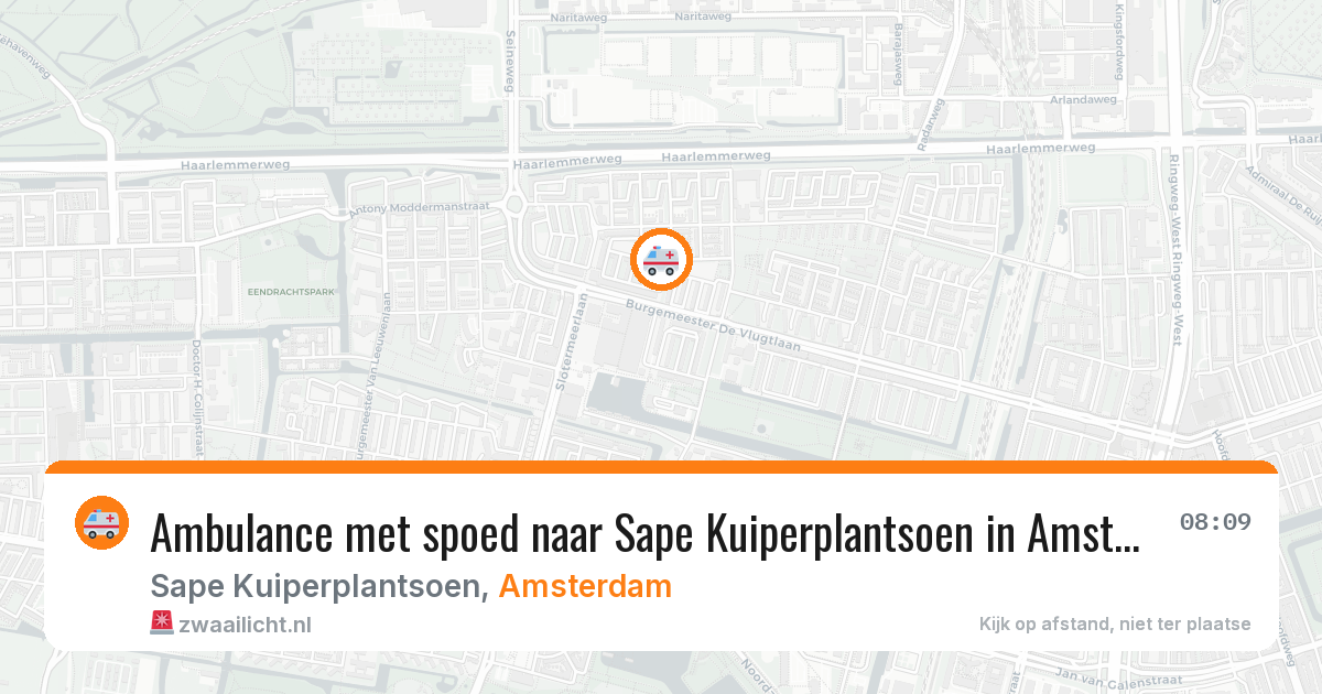 Ambulance met spoed naar Sape Kuiperplantsoen in Amsterdam — 5 jun 2026