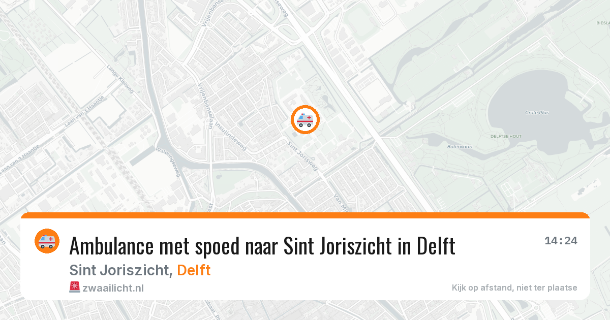 Ambulance met spoed naar Sint Joriszicht in Delft — 24 jun 2026