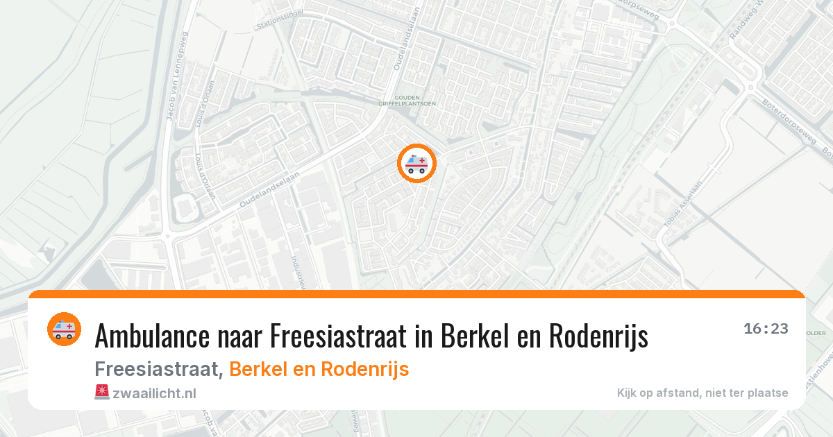 Ambulance naar Freesiastraat in Berkel en Rodenrijs — 1 apr 2026
