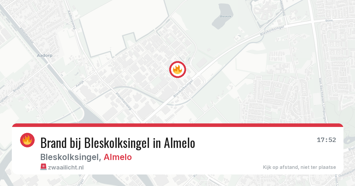 Brand bij Bleskolksingel in Almelo — 1 jul 2026